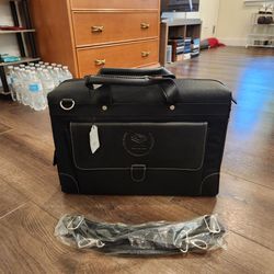 New with tag Travelwell Black Faux Leather Briefcase / Laptop Bag, designed for professional use, commutes, and business travel, 18"×13"×5"