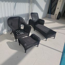 Ratana Patio Furniture.  3 PC. No Cushions  100 FIRM