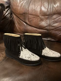 New Snow Leopard Print  Booties  OBO