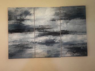 Abstract Canvas Wall Art Triptych Set