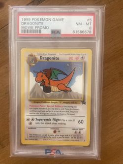 1999 Pokemon Movie Black Star Promo #5 Dragonite PSA 8 GEM MINT