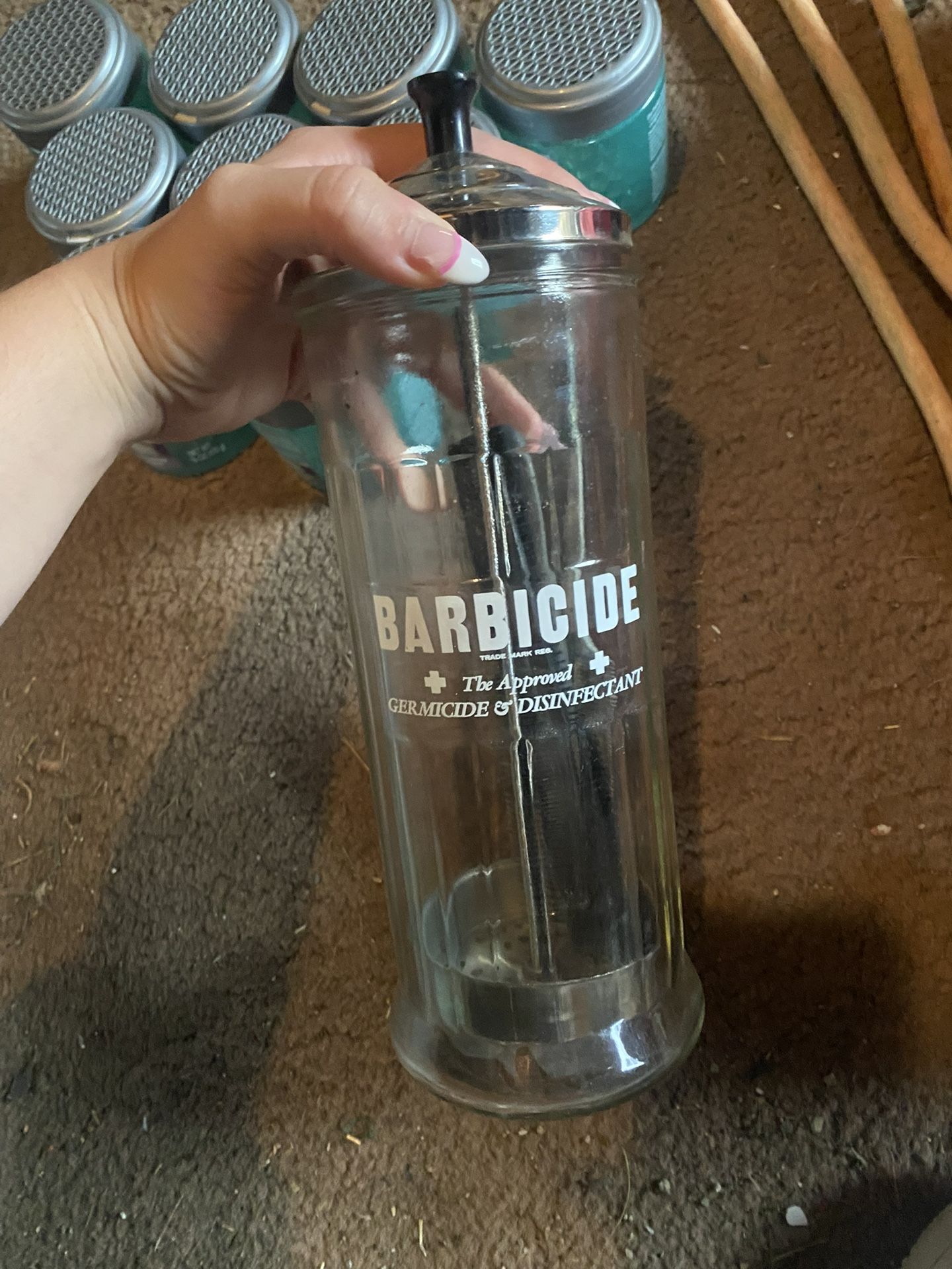 Vintage Barbicide Comb Cleaner