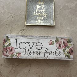 Wedding / love Plate And Wood Plaque