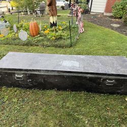 6’ X 20” Metal Casket Coffin Halloween Decoration 