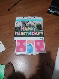 Brand NEW 45 PC Happy BIRTHDAY YARD SIGN