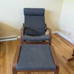 IKEA POANG rocking chair and ottoman
