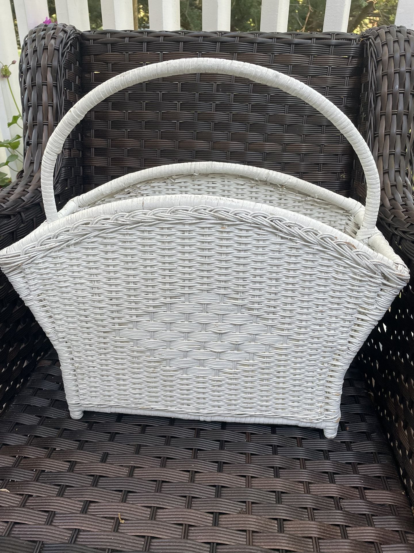 Quality Vintage Wicker Basket. Indoor Outdoor.