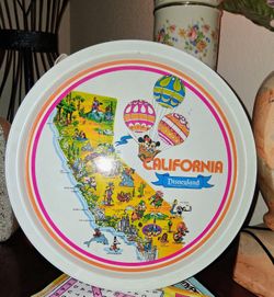 1970"s California Disneyland Round 10' Metal Tray 