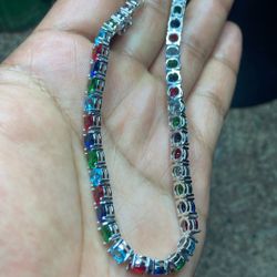 925 Silver Multicolor Bracelet 