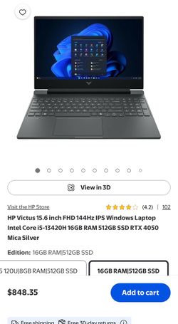 Gaming Laptop HP Victus RTX 4050