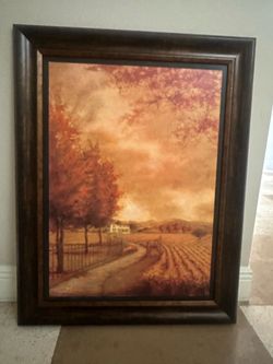 Large Framed Tuscan Landscape Art Print - Jill Schultz McGannon (Art In Motion)