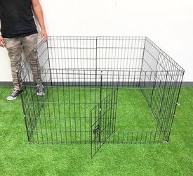 (New) $39 Small 24” Tall Dog Pet Playpen Fence Gate 8-Panels X (24” Tall X 24” Wide)