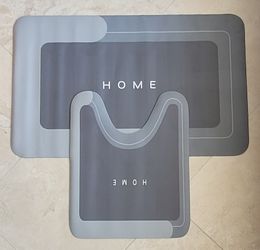 2 piece bath mat sets, 3 colors to choose from