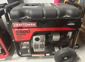 Craftsman 5600W Generator (8600 Starting Watts) + 9 Gas Cans Included