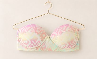 Designer Pastel Bandeau Bikini Top – Size XS – Gently Worn