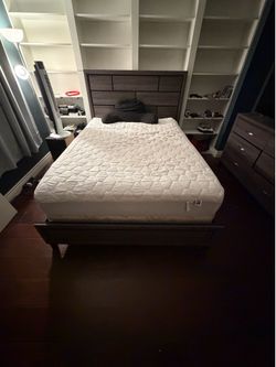 Queen Headboard and Bed Frame