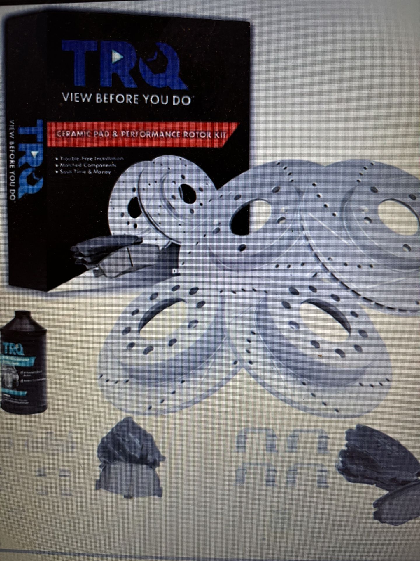 03208 Hyundai Tiburon brake pad and rotor kit, front and rear