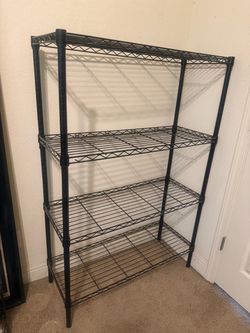 4-Tier Steel Wire Shelving Unit in Black x2