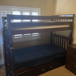 Double Twin Bunk Bed With Storage
