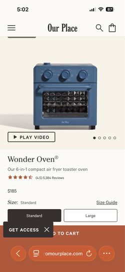 Wonder oven  air fry toaster  Brand new $ 185 My Price to sale $ 100 Has a small dent as seen in pictures  Has never been used  Brand new  Price to sa