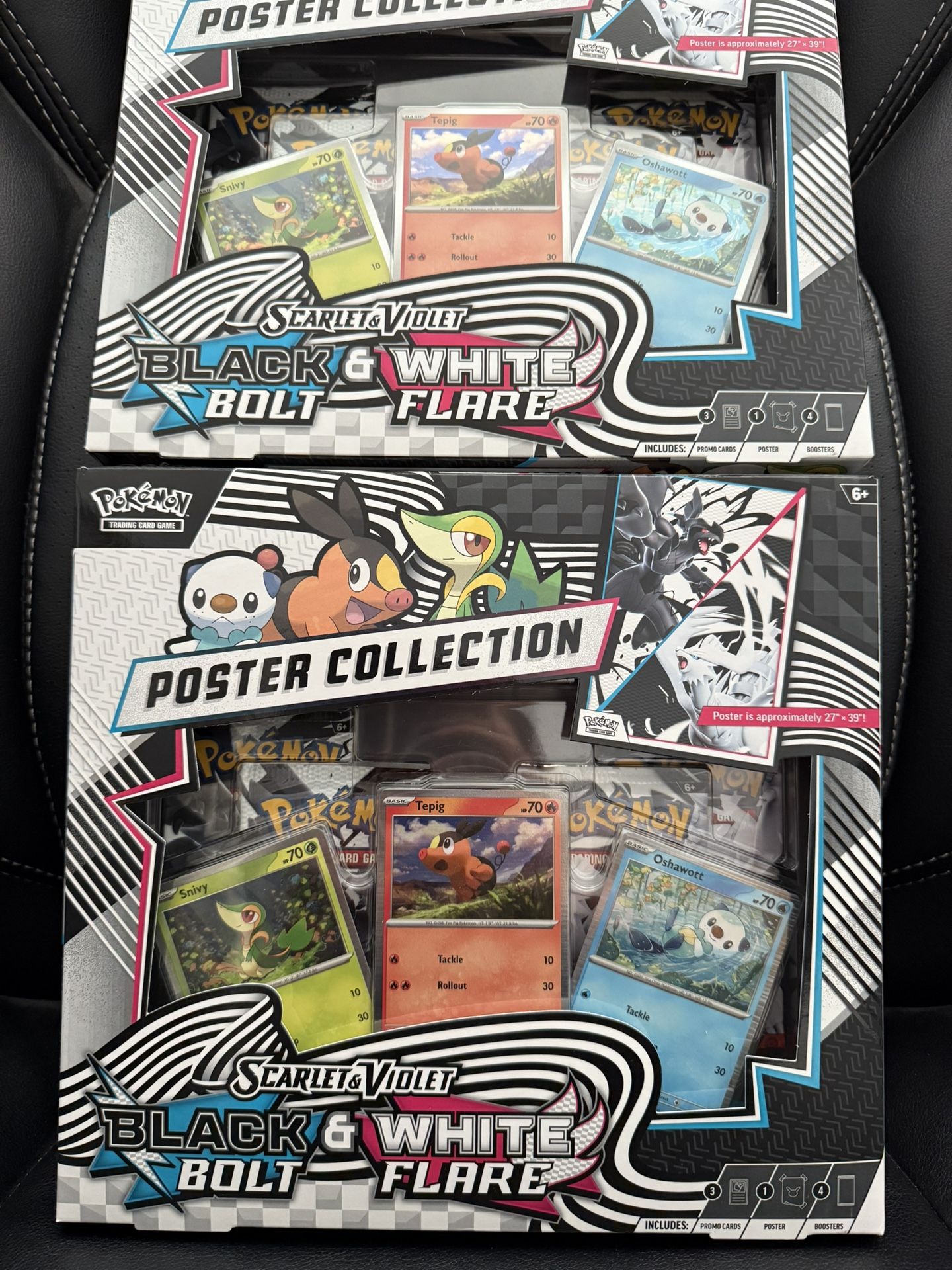 Pokemon TCG Scarlet & Violet 10.5 Unova Poster Collection Box - 4 Packs