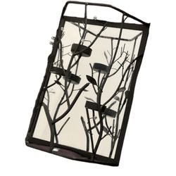 Wall mount wrought iron Mirrored Tea-Candle