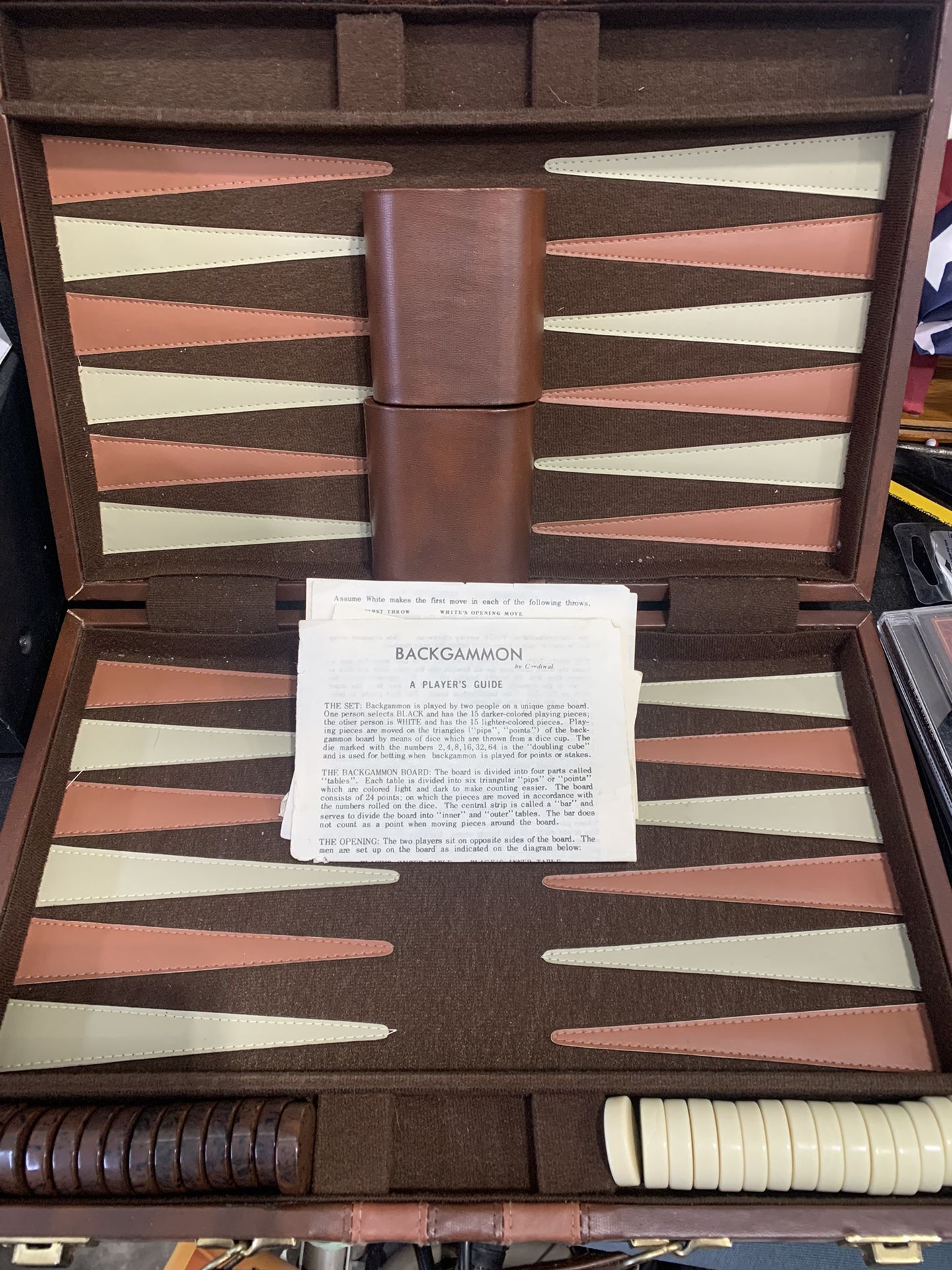 Vintage 70’s Suitcase Backgammon Game
