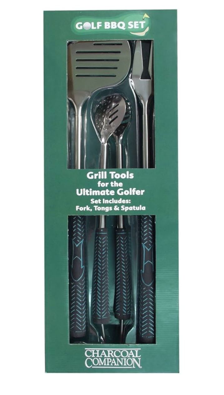 Charcoal Companion Golf Club 3-Piece Barbecue BBQ Tool Set