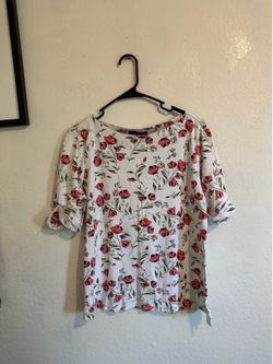 WOMENS KAREN SCOTT HIGHLOW SWEATSHIRT SIZE L