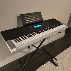 Casio WK-240 76-Key Keyboard – Stand + Pedal + Power Adapter