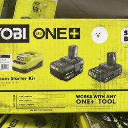 Ryobi 18V Lithium Starter Kit 2.0 & 4.0 Battery