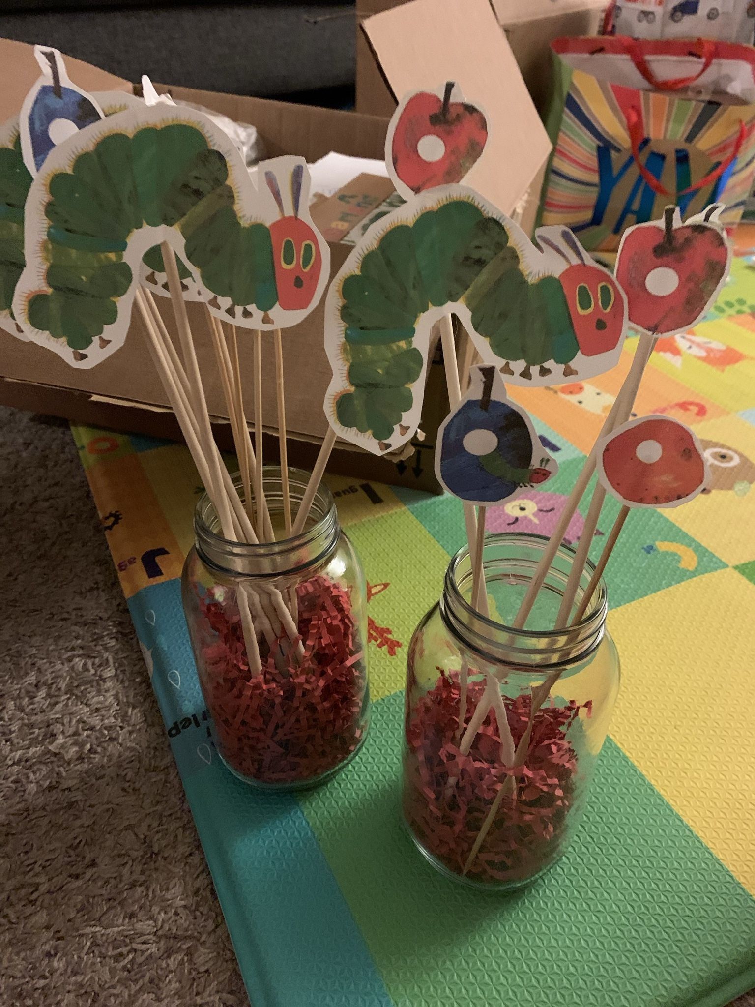 Hungry Caterpillar Theme Party- Table Decor / Centerpieces