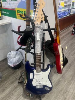 Blue Fender Electric guitar
