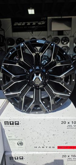 Hartes Metal Crossbow 6-Lug Off-Road Wheels – Two-Tone Black Finish