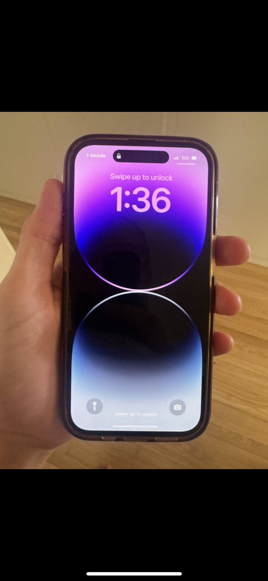 iPhone 14 Pro 128gb deep purple w magsafe case