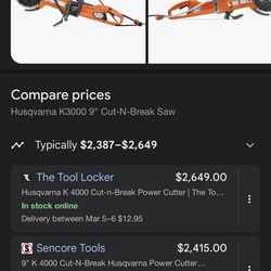 Concrete saw husqvarna k3000 cut-n-break