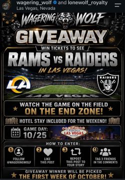 Rams Vs Raiders Ticket Giveaway