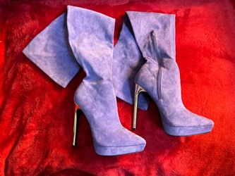 Purple thigh high size 9 boots