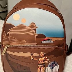 Danielle Nicole Disney Star Wars Mini Backpack Droids C-3PO and R2-D2