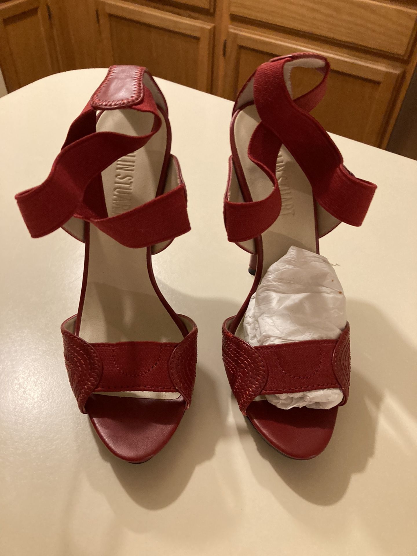 Red Open Toe High Heels