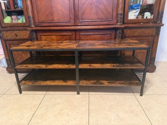Industrial Wood and Metal TV Stand