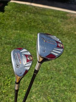TaylorMade Burner Rescue 22° 4 Hybrid and 15° 3 Wood Golf Clubs, LH