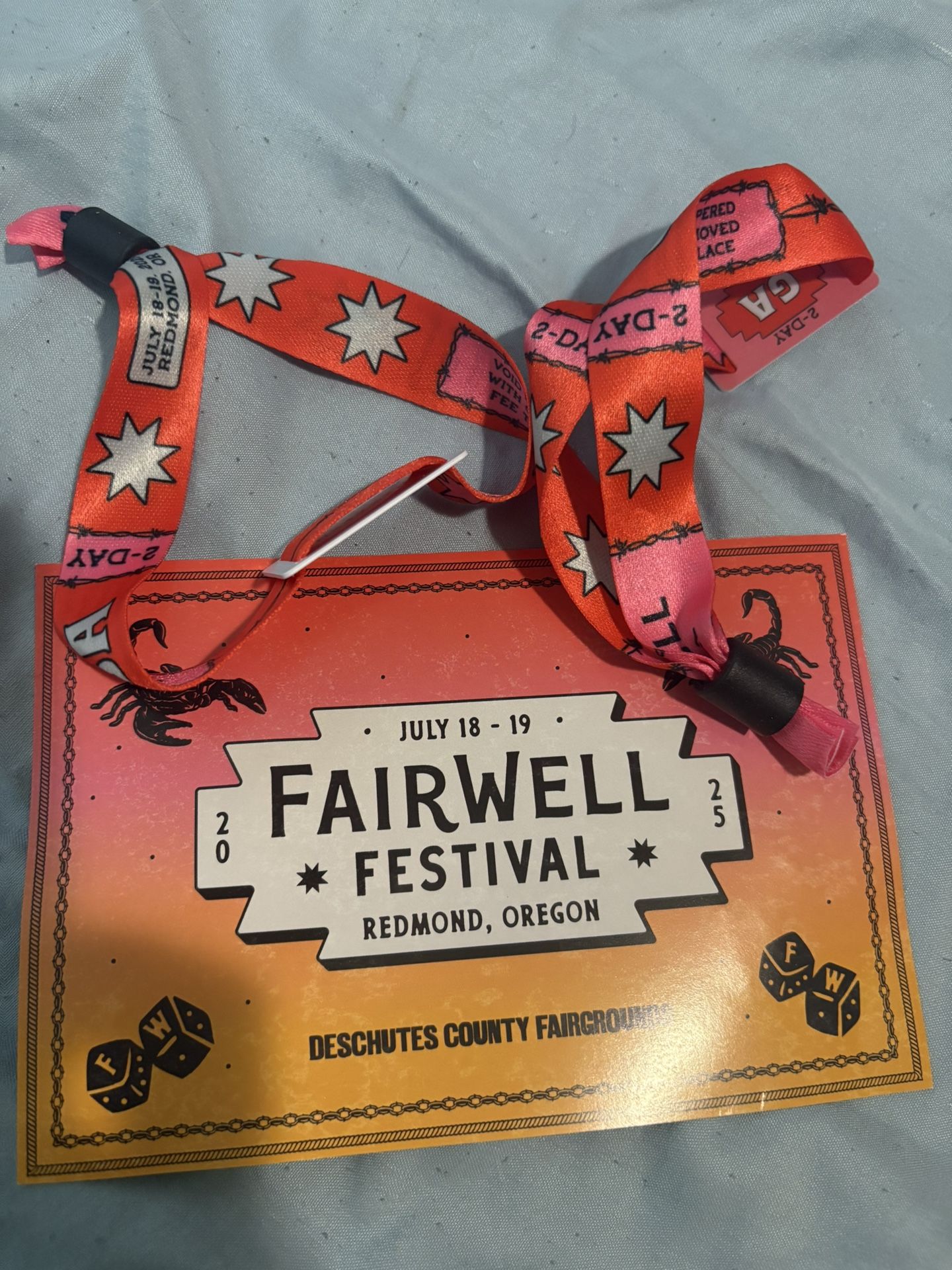 2 2-day GA Wristbands for fairwell festival 