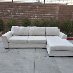 Sectional Sofa beige Living Spaces 124"x67" FREE DELIVERY