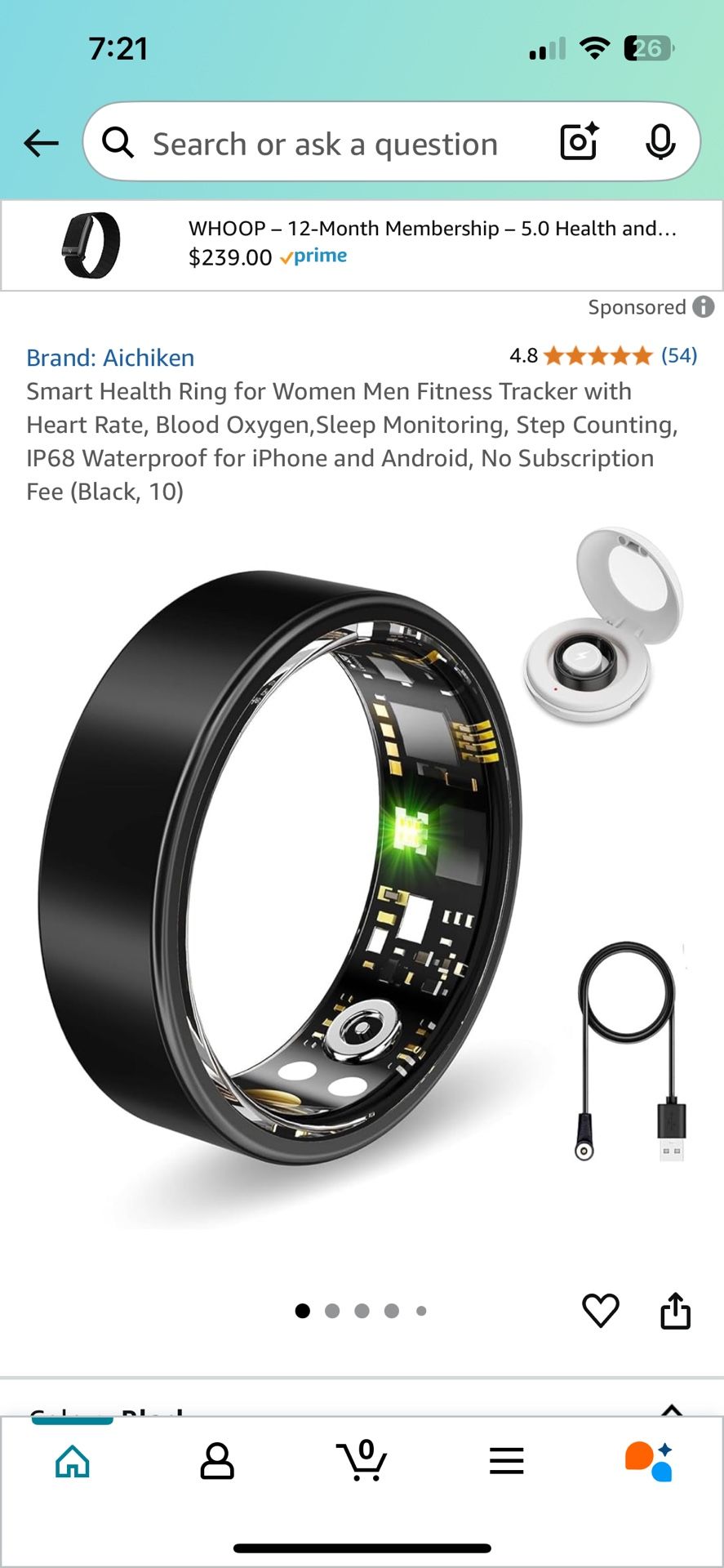 Smart Health Ring for Women Men Fitness Tracker