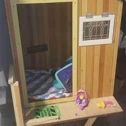 American Girl Doll Kit's" Tree House Retired 2011 as is missing logs, still has plenty of play on it :)