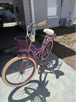 Purple Girls Bike w/ basket