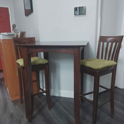 Solid wood tall table