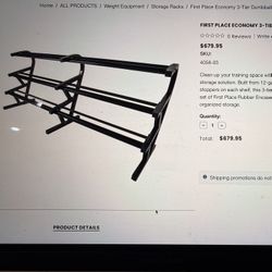 3 - Tier DUMBBELL RACK