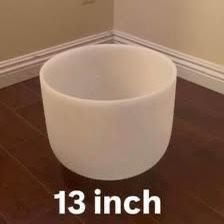 CRYSTAL SINGING BOWL NEW - 13 inch - C# note (432hz)